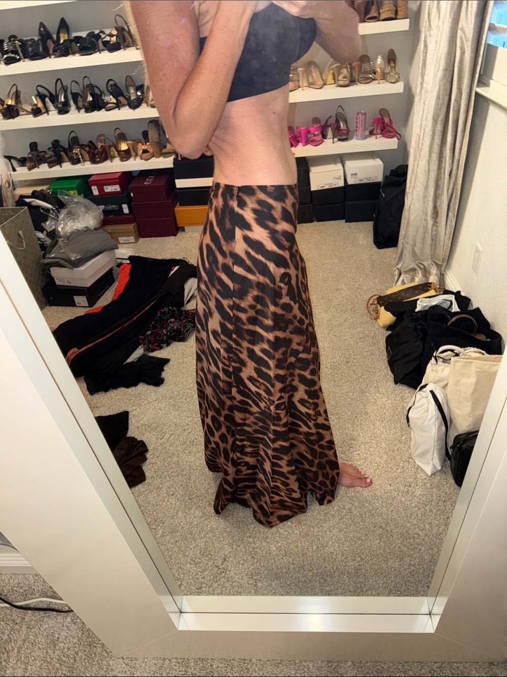 Amazon Leopard Print Maxi Skirt in Brown and Black - Picture 6 of 7